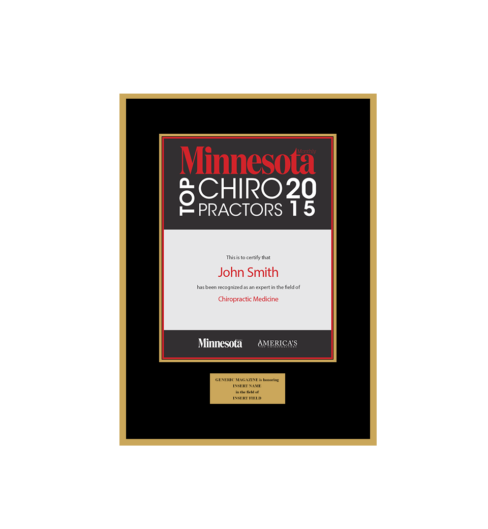 Minnesota Monthly 2015 Best Chiropractors