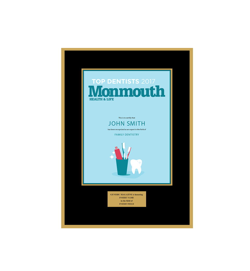 Monmouth Health & Life 2017 Top Dentists